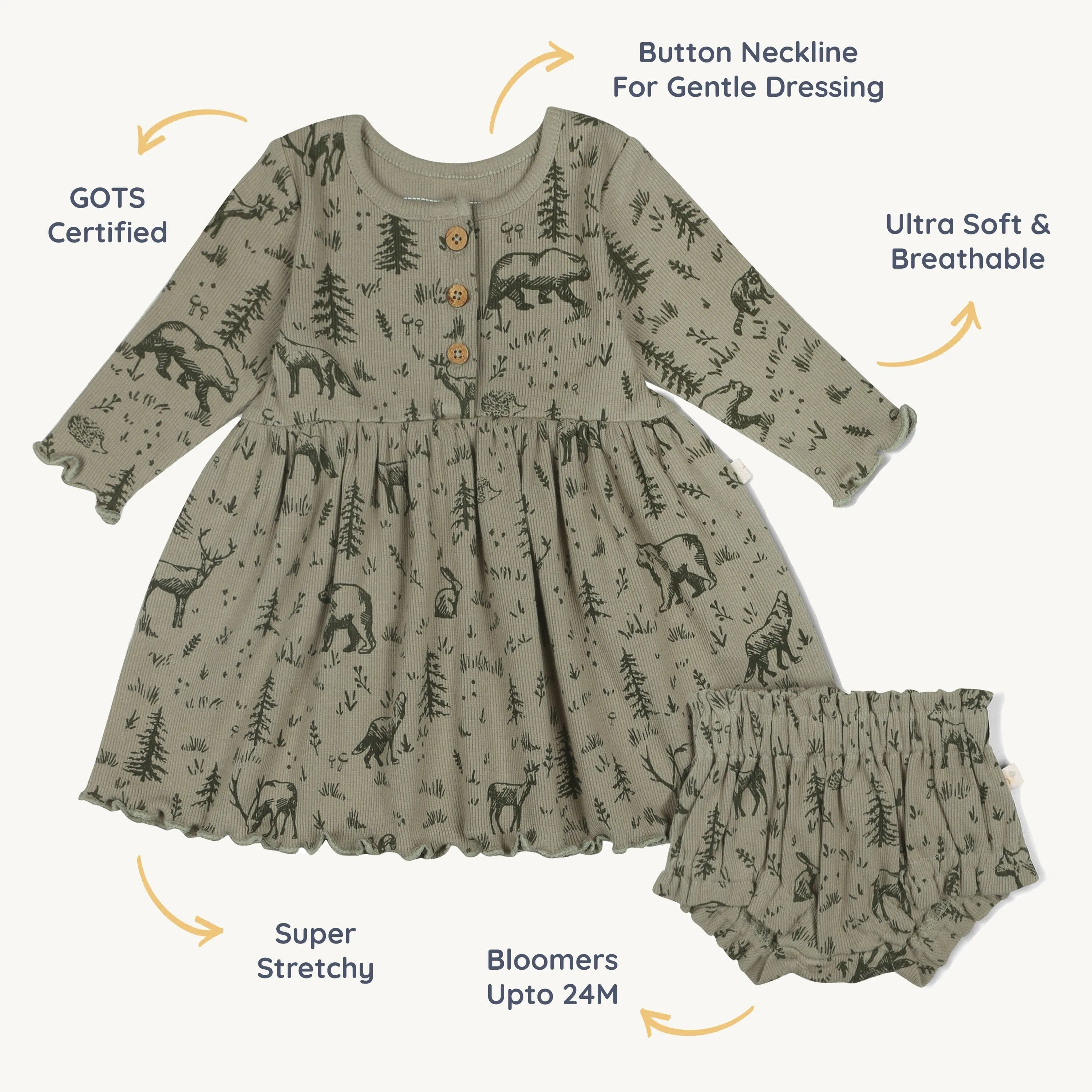 Organic Twirl Dress | Forest Folk