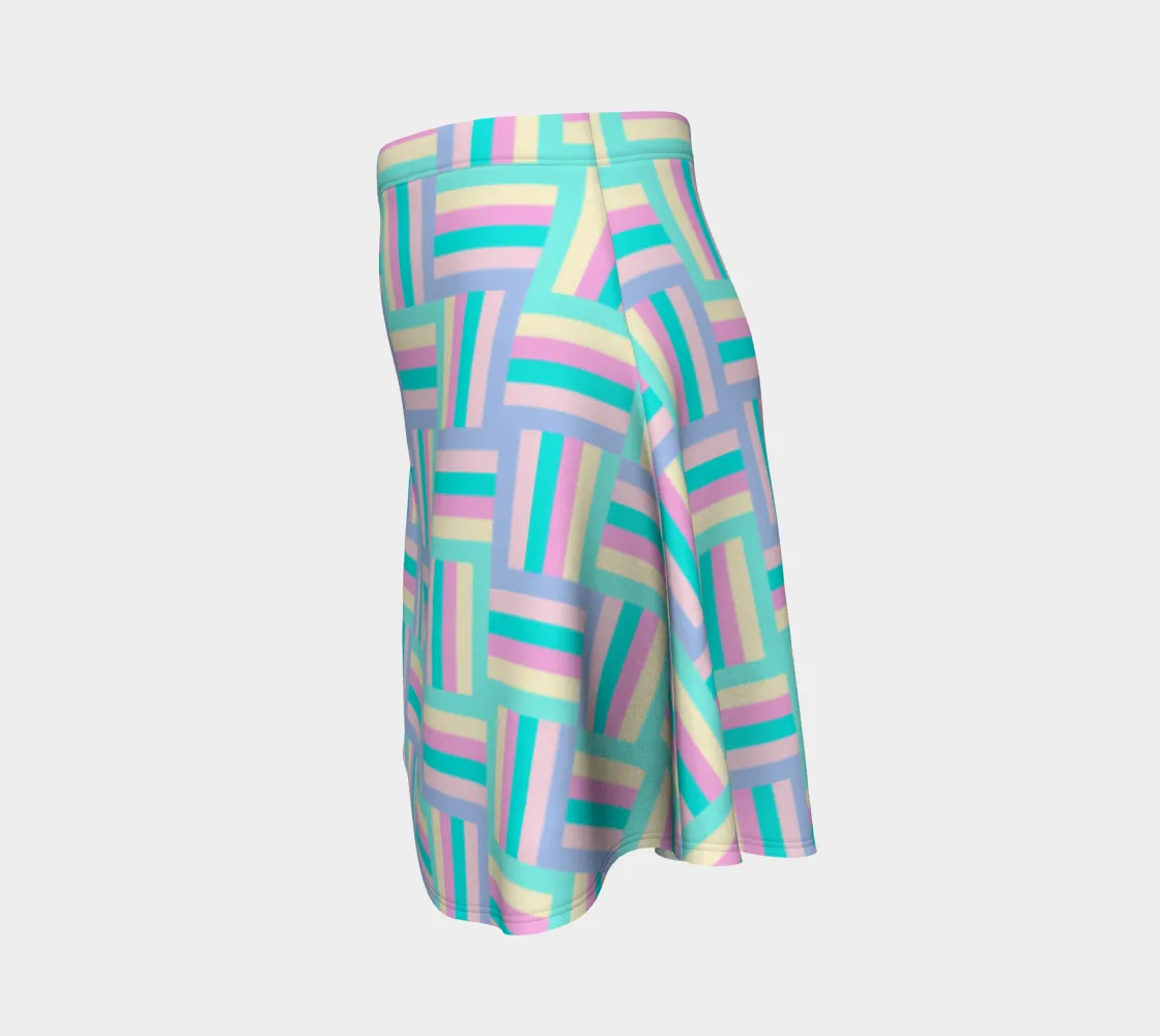 Pastel Matrrix Flare Skirt