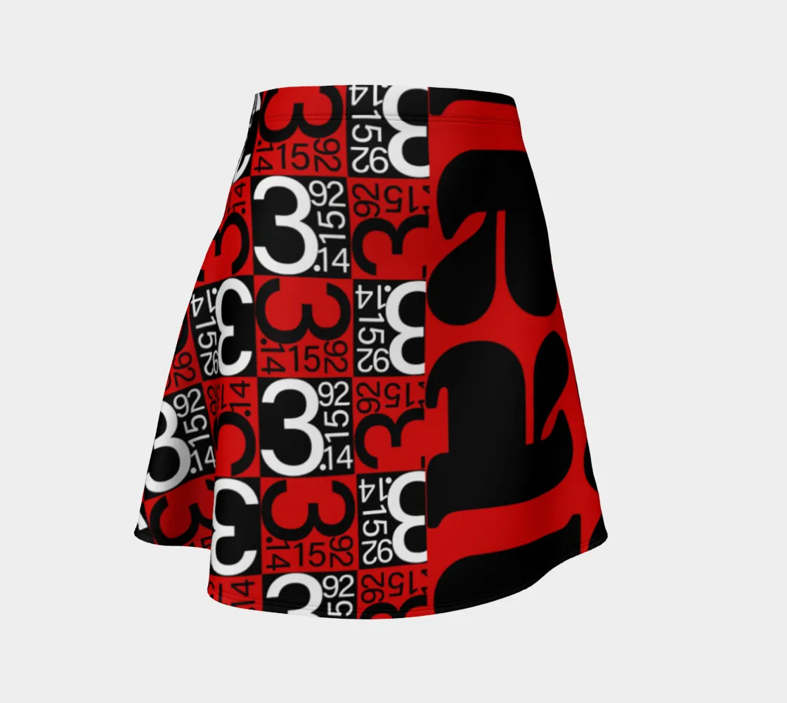 Pi Printed Flare Skirt