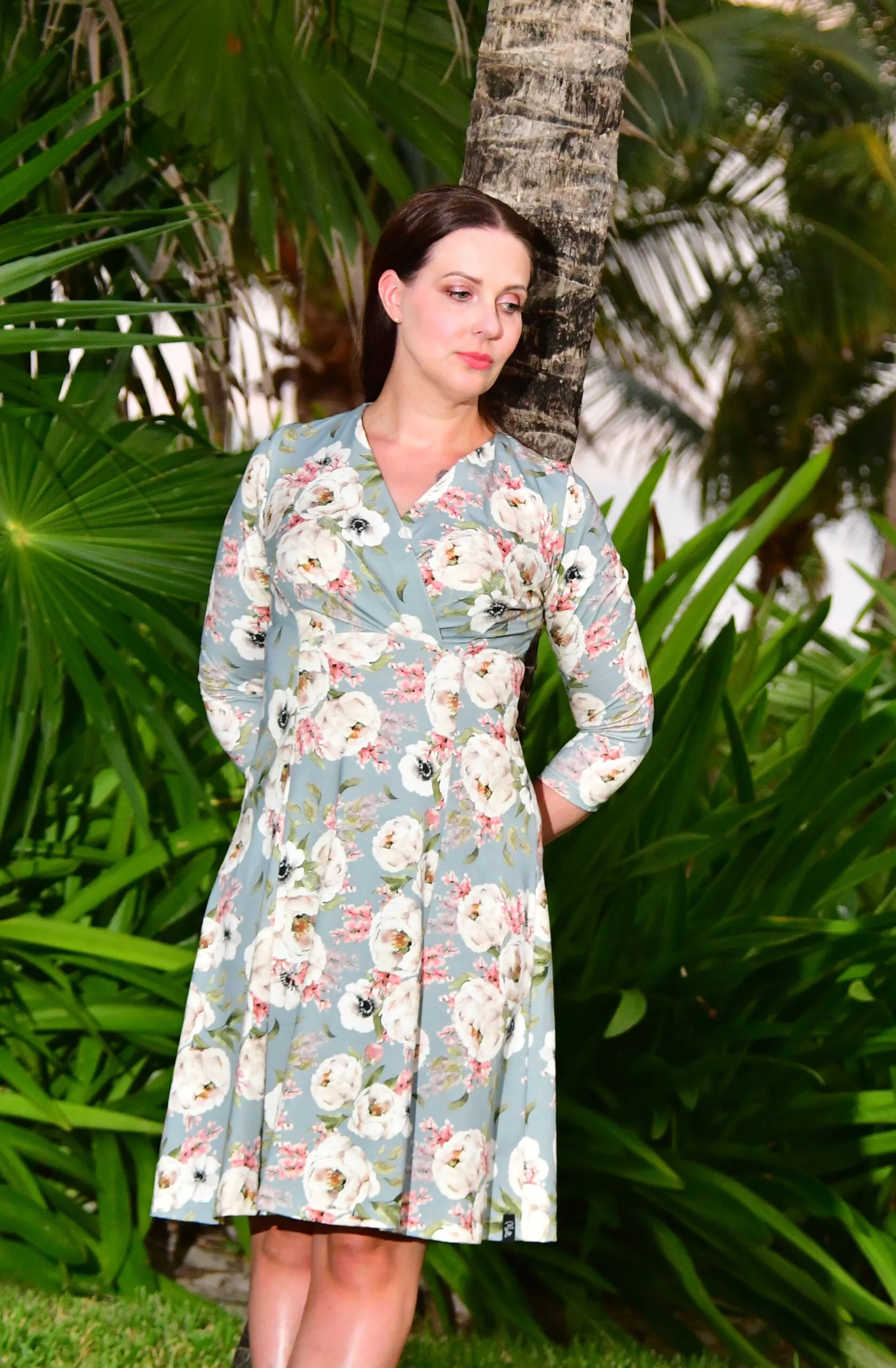 Pleated Dress Pioni Light Blue