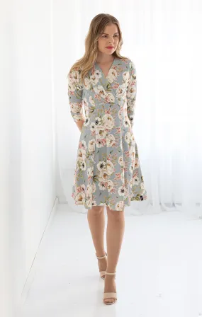 Pleated Dress Pioni Light Blue