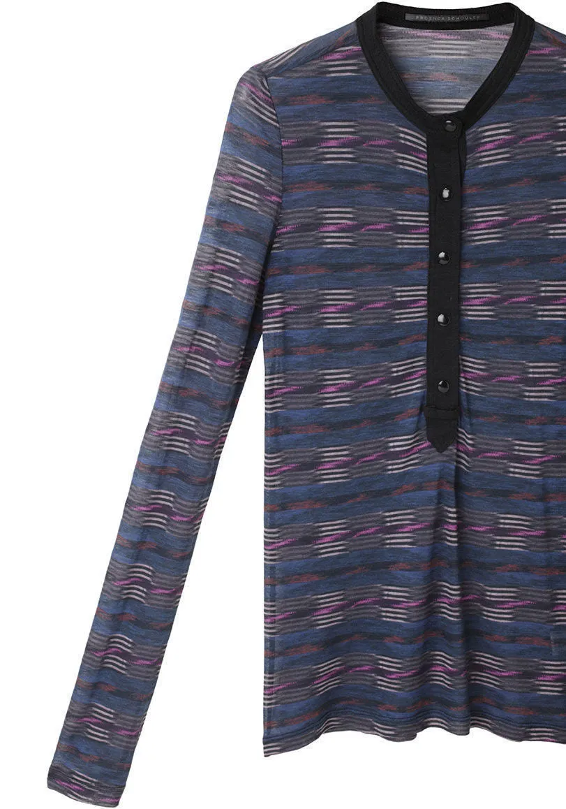 Printed Henley T-Shirt