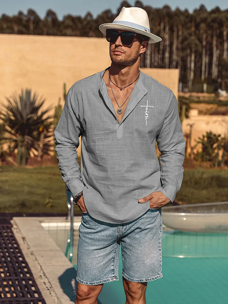Printed Long Sleeve Casual Shirt