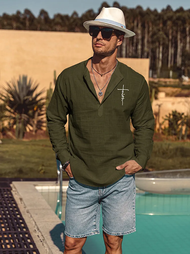 Printed Long Sleeve Casual Shirt