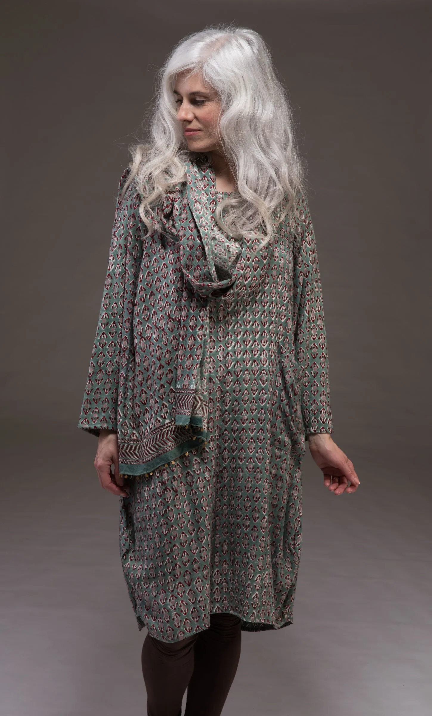 Roshan Dress Hand Block Printed Bamboo