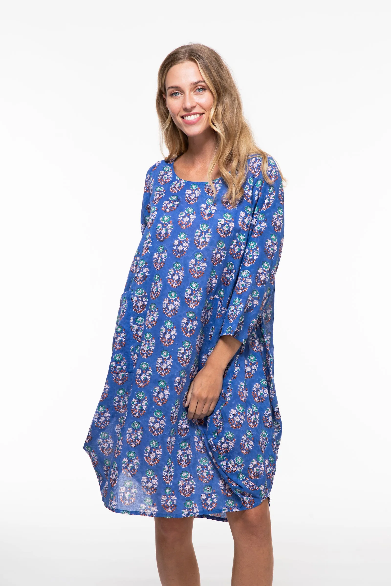 Roshan Dress Hand Block Printed in Pure Cotton SS23