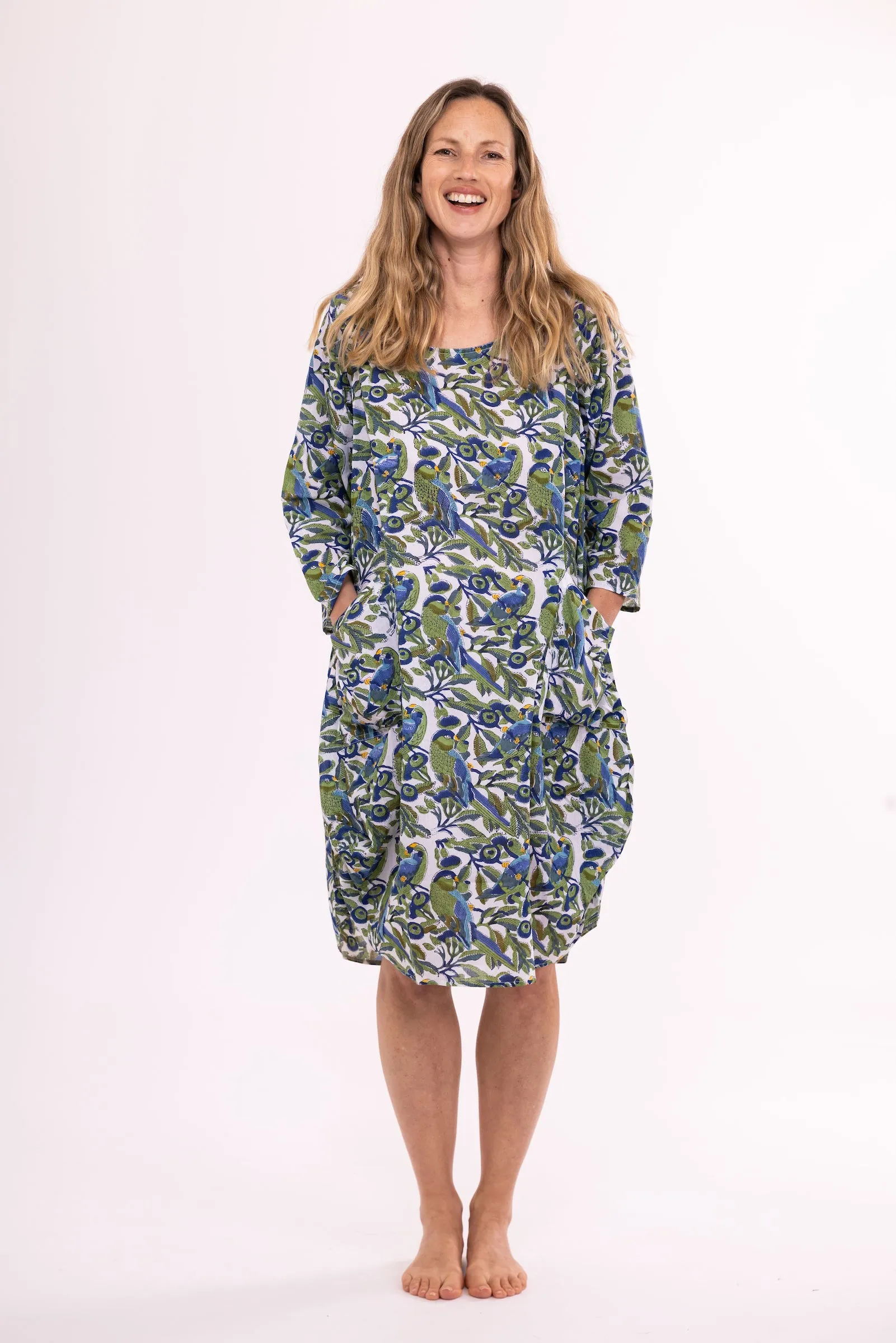 Roshan Dress Hand Block Printed in Pure Cotton SS23