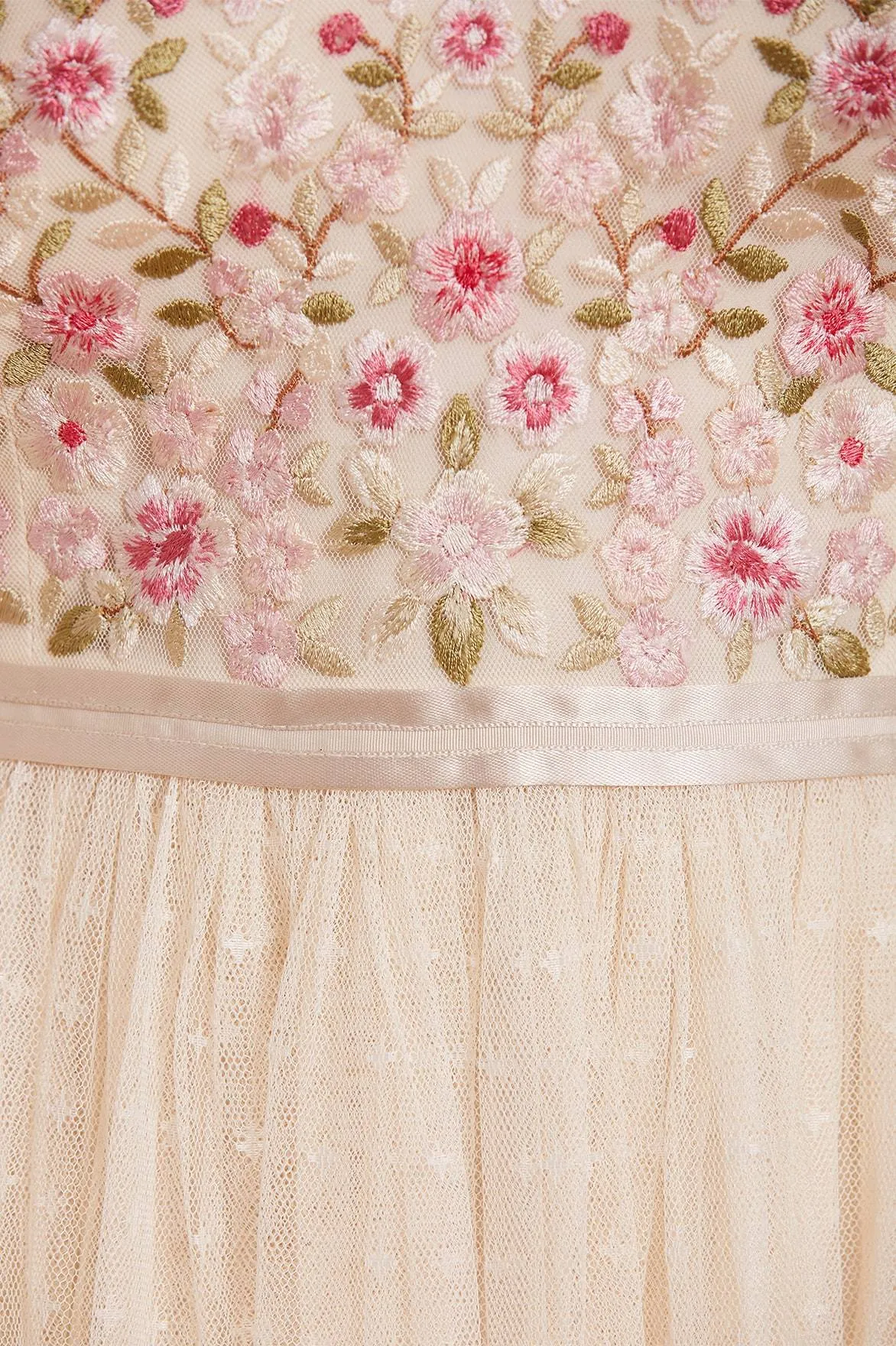 Rosie Lace Bodice Short Sleeve Midi Dress