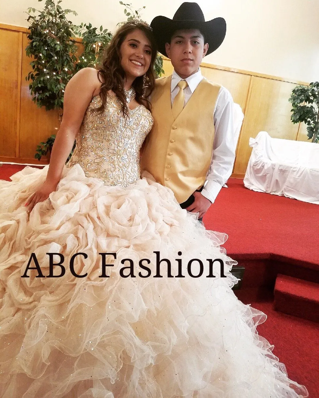 Ruffled Strapless Quinceanera Dress by House of Wu 26816