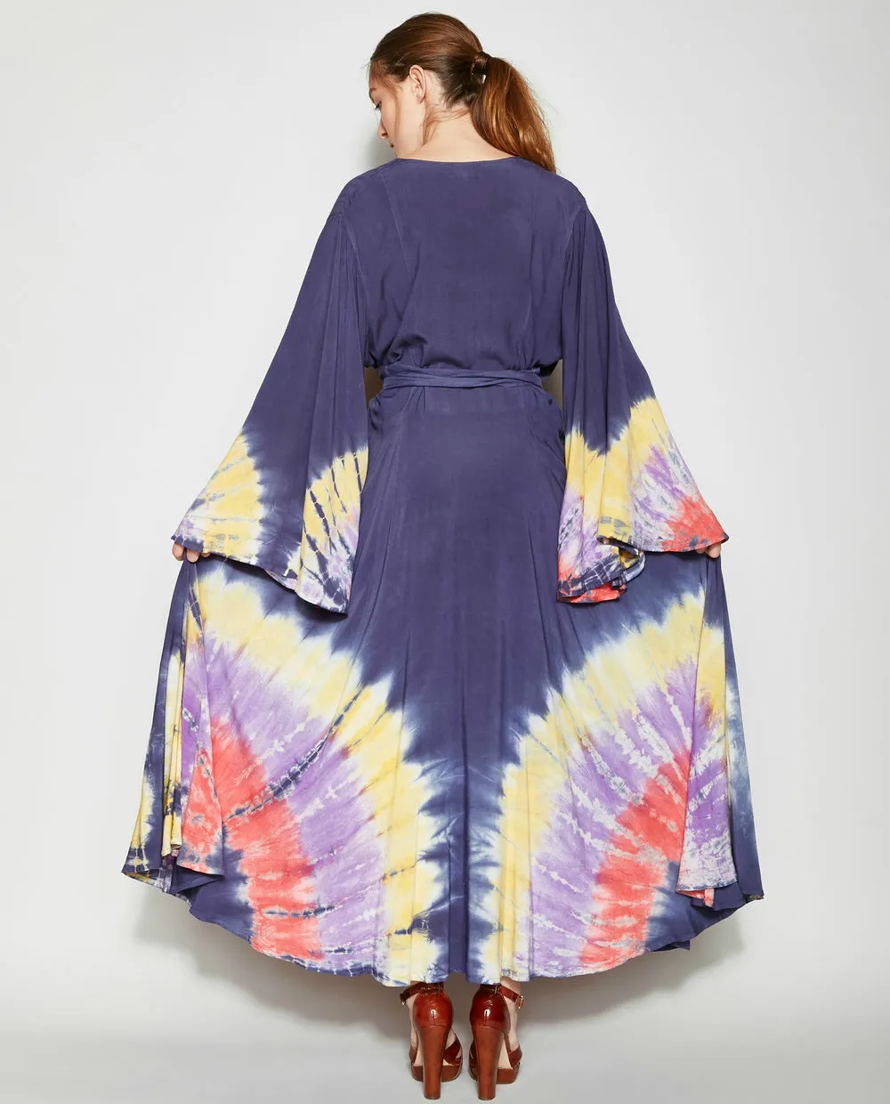 STARGAZER TIE DYE WRAP DRESS