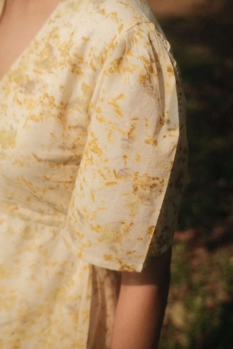 Summer Rose Dress | Eco-printed with Marigolds and Roses