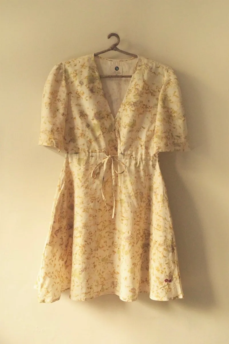 Summer Rose Dress | Eco-printed with Marigolds and Roses