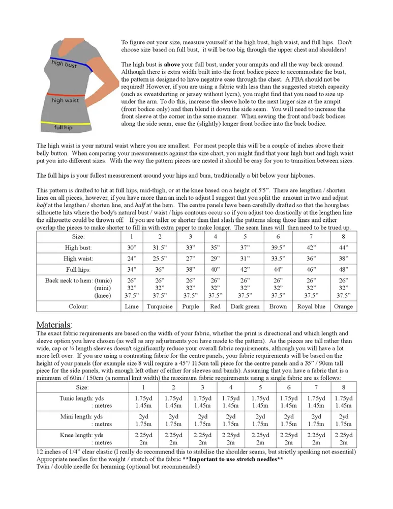 The Penny Pinafore sewing pattern (for teens and women)- PDF