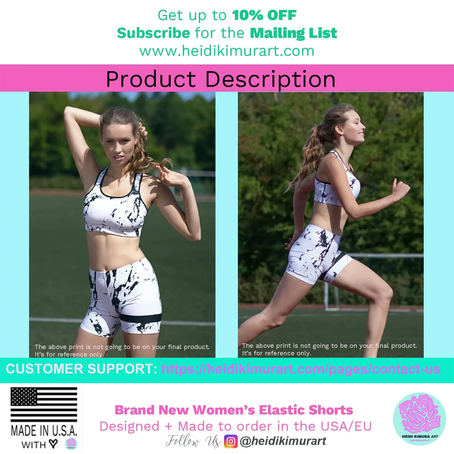 Yellow Solid Color Women's Shorts, Elastic Solid Color Ladies' Gym Tights-Made in USA/EU/MX